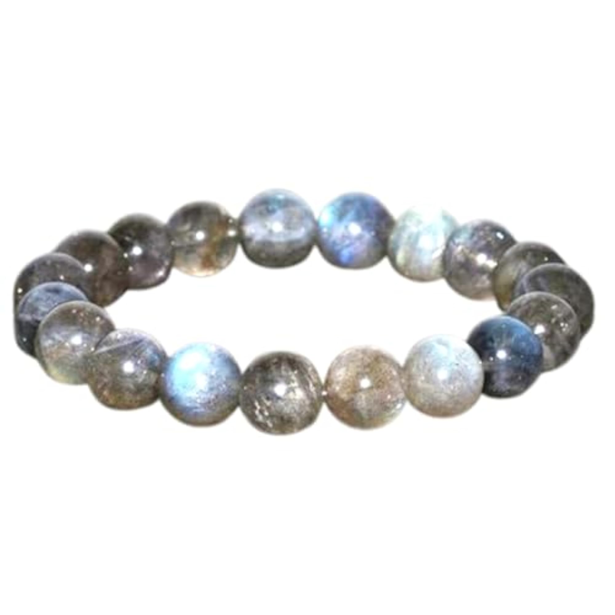 Unisex Natural Madagascar Labradorite Stretchable Bracelet, Healing Gift